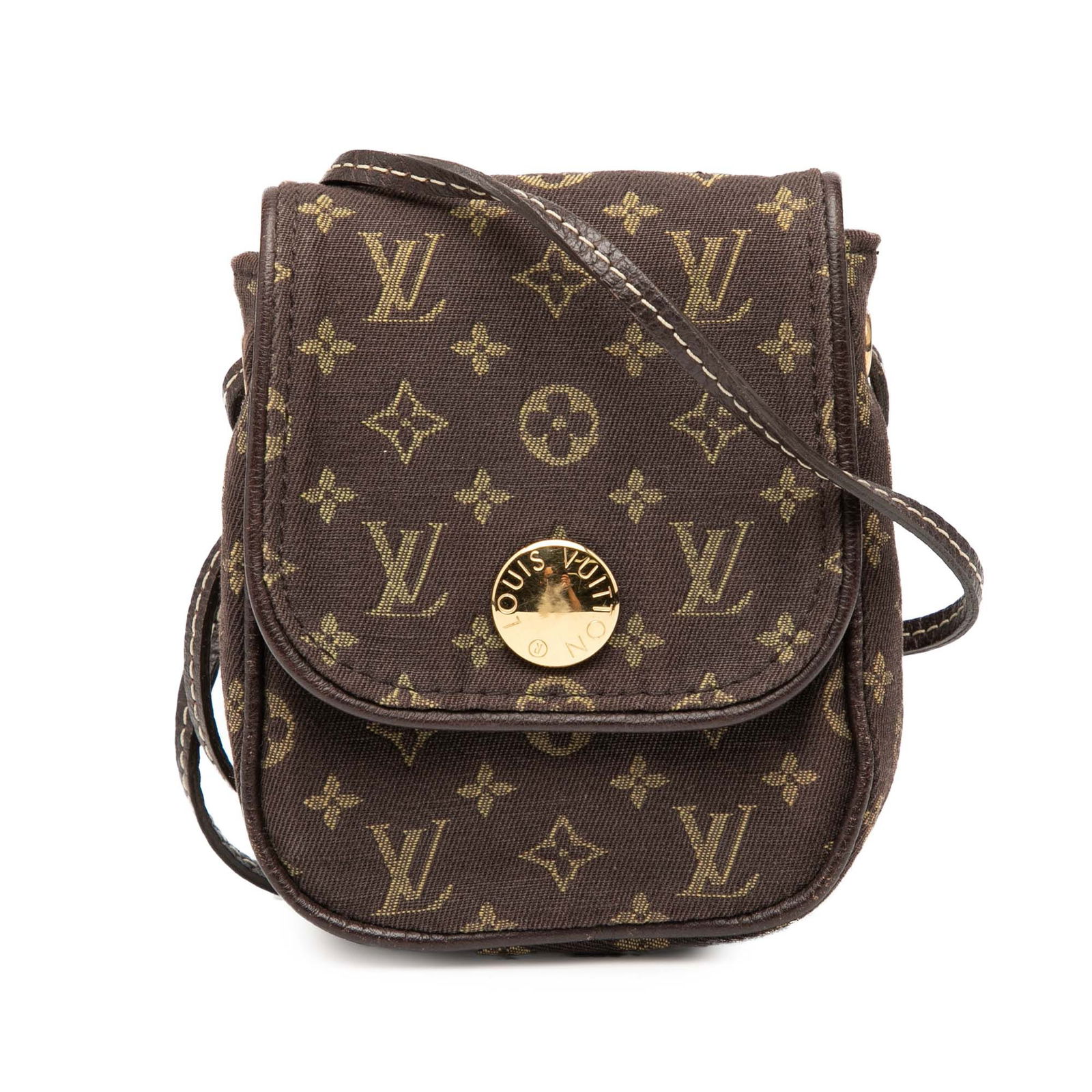 Pochette Cancun bag Louis Vuitton Monogram Mini Lin brown canvas: Pochette Cancun bag Louis Vuitton Monogram Mini Lin brown canvas This Louis Vuitton Monogram Mini Lin Pochette Cancun features a mini lin canvas body in brown, complemented by a flat leather strap and
