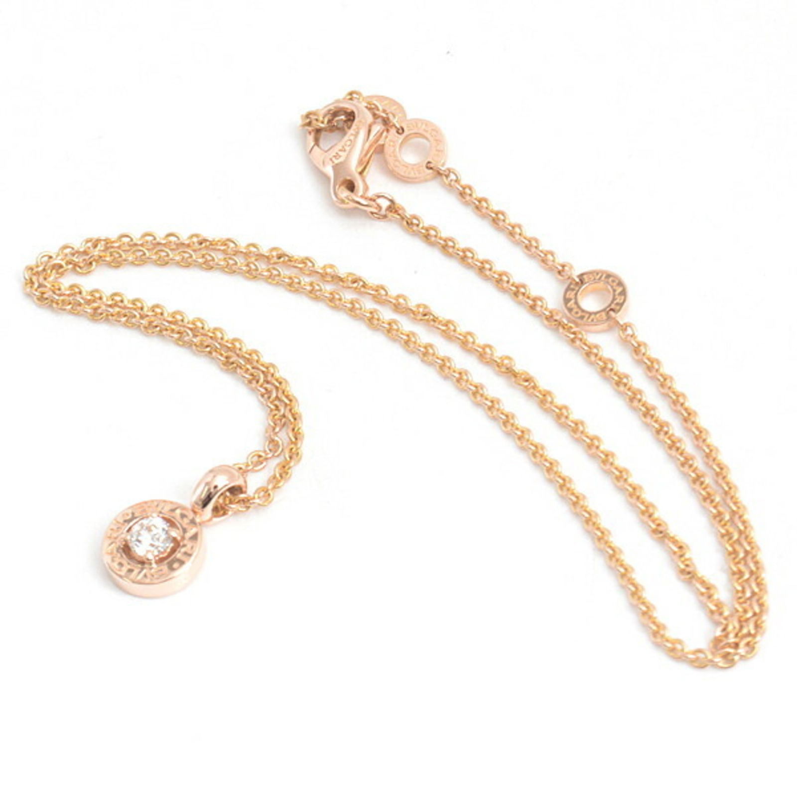 Rose Gold Bulgari Bvlgari bvlgari Necklace 9.2mm Pendant 45.5cm (1 of 1)