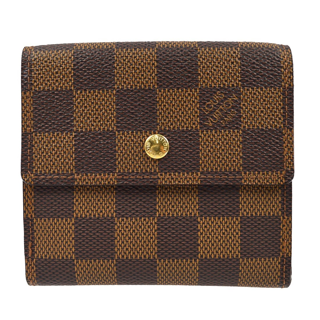 Louis Vuitton Damier Portefeuille Elise Wallet N61654 Brown Folding Design: Louis Vuitton Damier Portefeuille Elise Wallet N61654 Brown Folding Design This Louis Vuitton Damier Portefeuille Elise Bifold Wallet is a stylish accessory that combines luxury and functionality. Cra