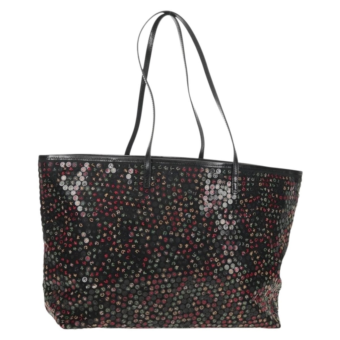 FENDI Black Nylon Sequin Tote Bag with Dust Bag Auth 142984V: FENDI Black Nylon Sequin Tote Bag with Dust Bag Auth 142984V This authentic FENDI Sequin Tote Bag embodies style and sophistication. Crafted from durable nylon in a sleek black color, it features a sp