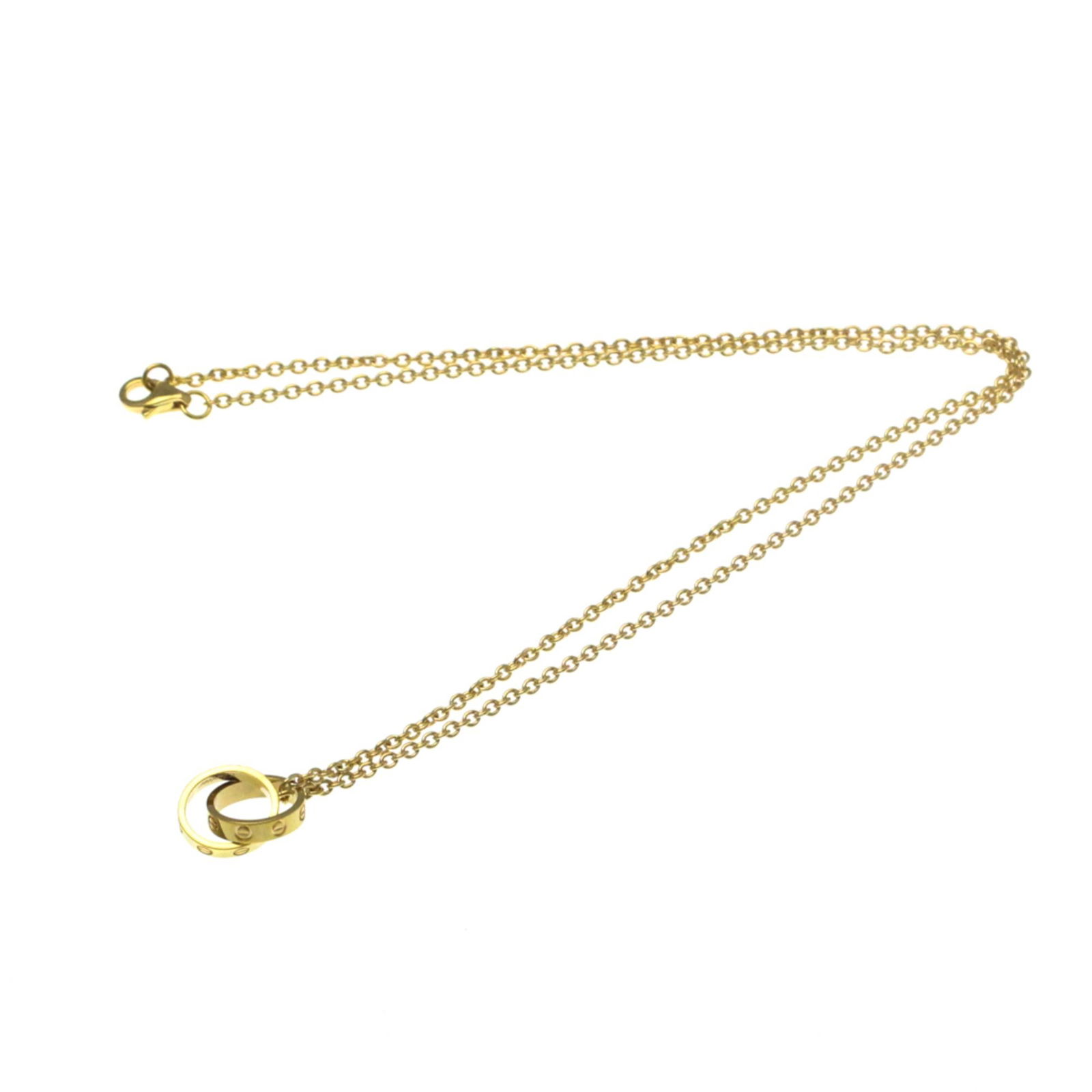 Rose Gold Love Necklace by Cartier 43 cm: Rose Gold Love Necklace by Cartier 43 cm This Cartier Love necklace is crafted from rose gold and features a gold color. Designed for women, it has a neck circumference of 43 cm and weighs 6.7g (0.23o