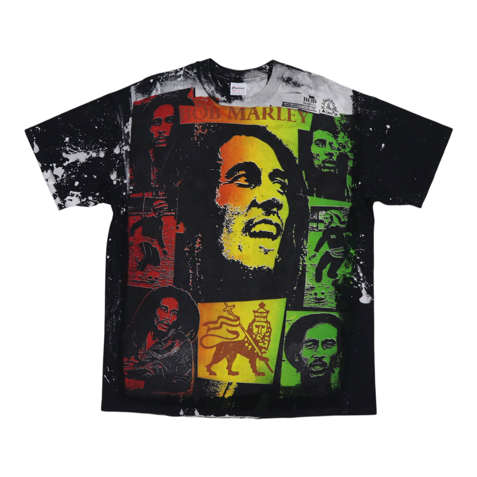 Vintage 1990 Mosquitohead Bob Marley Black Cotton T-Shirt Extra Large (1 of 3)