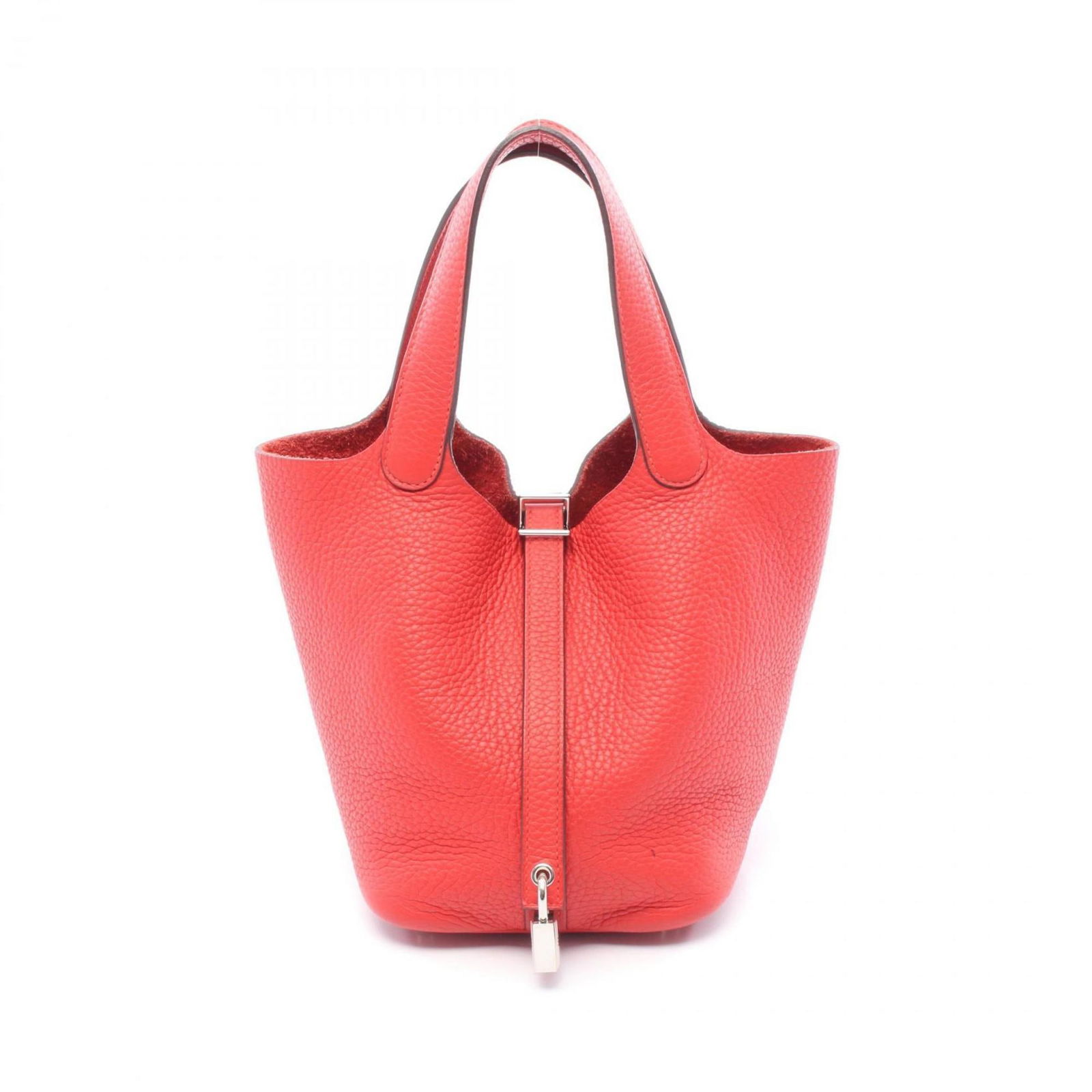 Red Leather Hermes Picotin Handbag 18cm France (1 of 1)