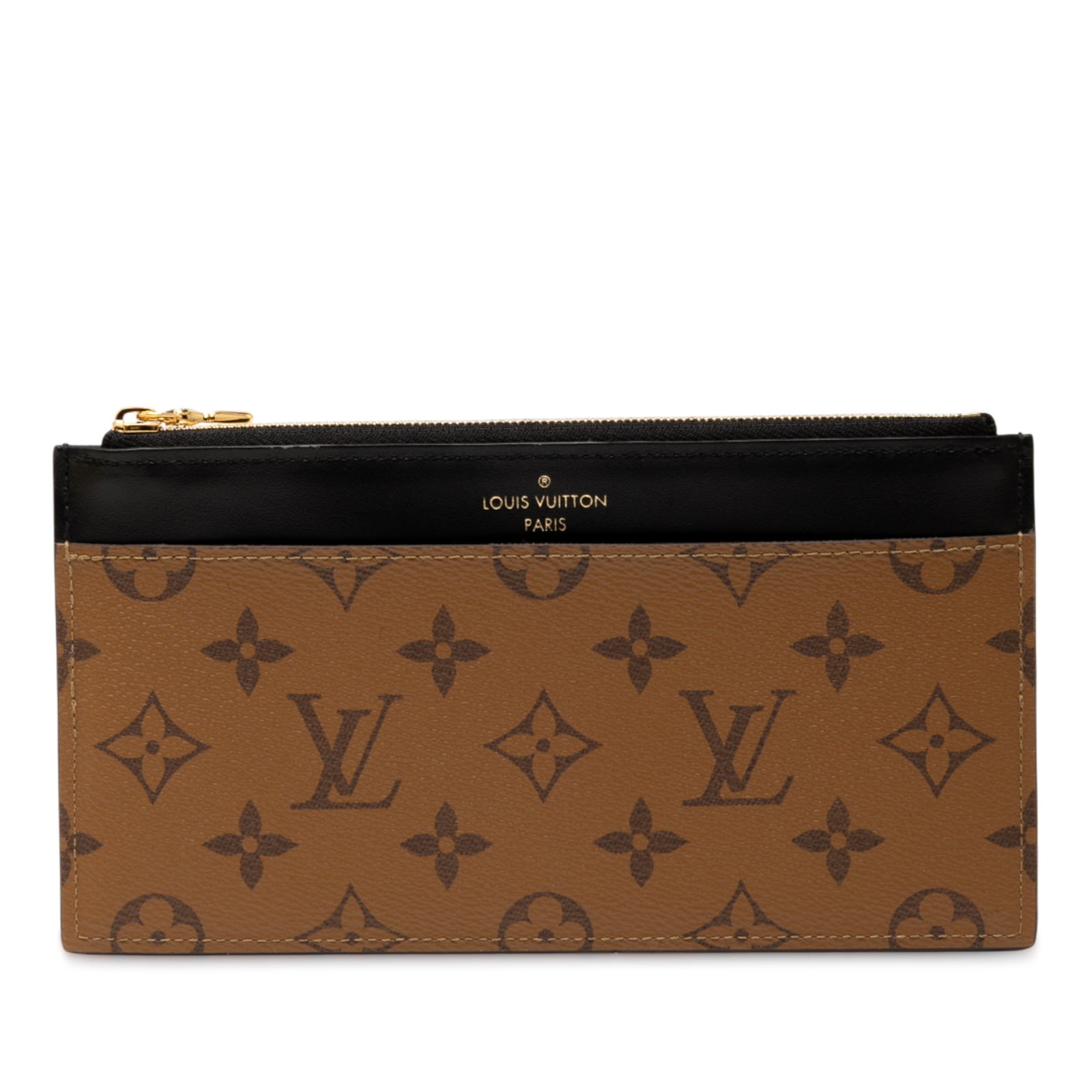 Louis Vuitton Monogram Reverse Slim Wallet with Leather Trim (1 of 7)