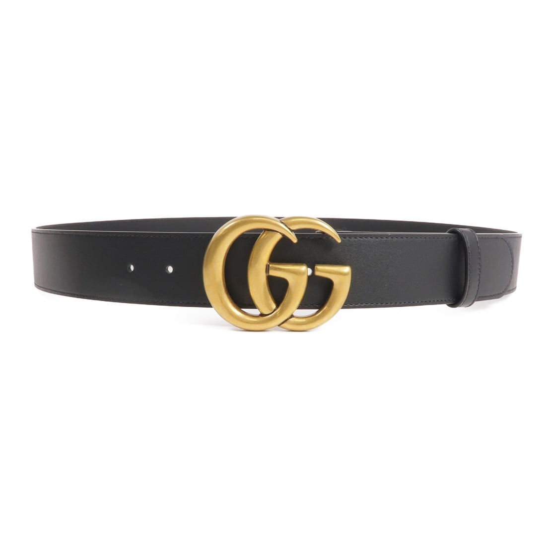 Gucci Black Calfskin GG 397660.110.44 Belt with Gold Hardware (1 of 8)