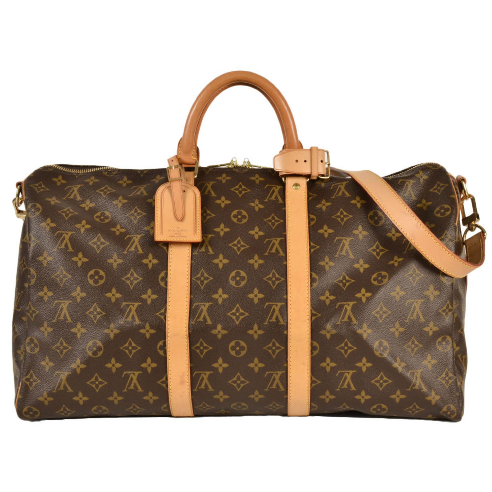 Louis Vuitton Keepall Bandouliere 55 Brown Canvas Travel Bag (1 of 1)