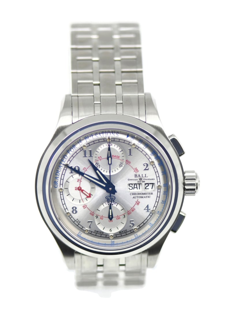 Ball Trainmaster Pulse Meter Automatic Stainless Steel Watch CM1010D-SCJ-WH with Box and Papers (1 of 3)