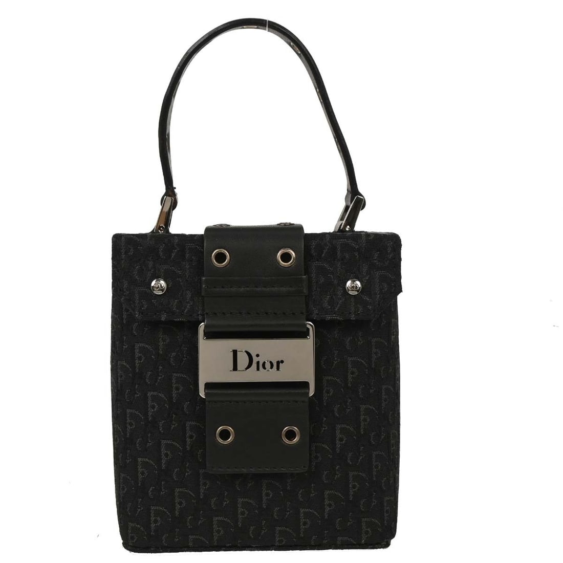 Dior Street Chic Trotter Black Handbag HE1002 with Silver Hardware (1 of 10)