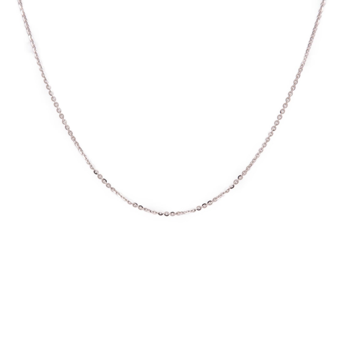 18K White Gold Chain Necklace Silver Tone Jewelry (1 of 7)