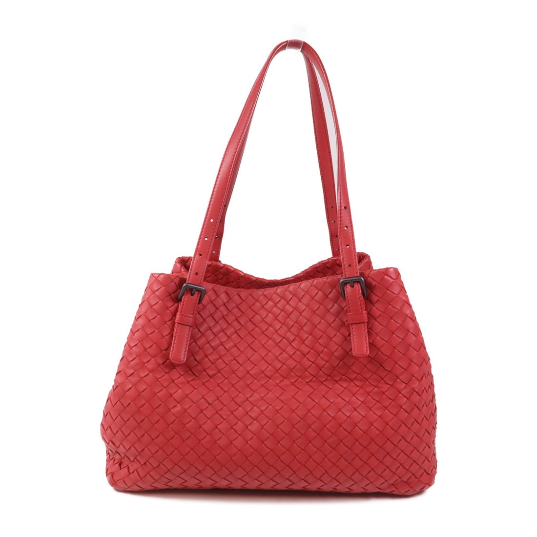 Bottega Veneta Red Lambskin Leather Shoulder Bag Made in Italy: Bottega Veneta Red Lambskin Leather Shoulder Bag Made in Italy Elevate your style with this stunning Bottega Veneta shoulder bag, expertly crafted from luxurious lambskin leather in a vibrant red hue.