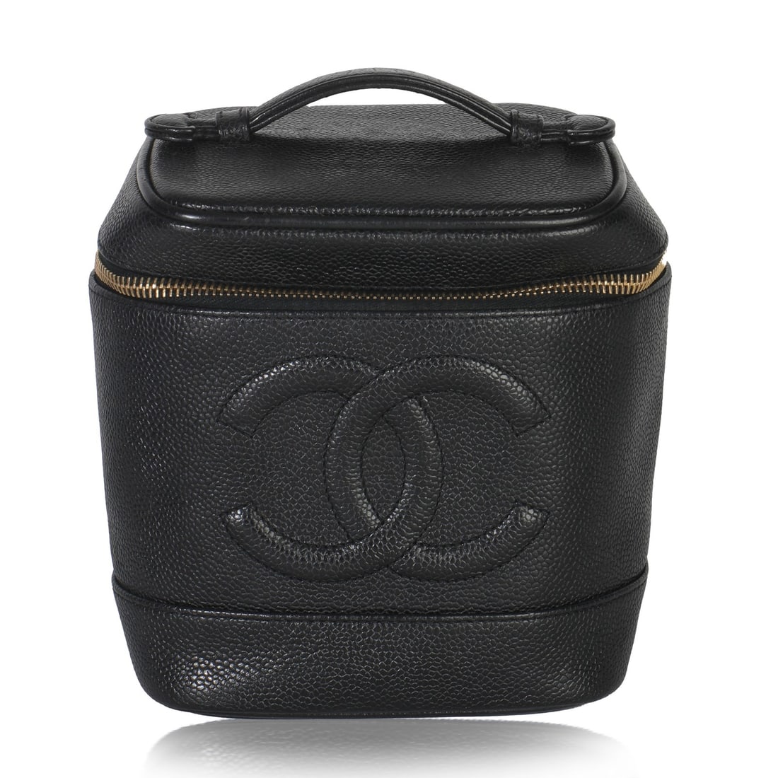 Black Caviar Leather CC Vanity Case by Chanel with Dustbag (1 of 8)