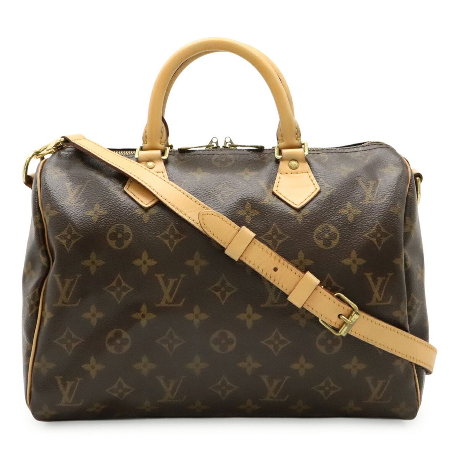 Louis Vuitton Speedy Bandouliere 30 Brown Canvas Handbag (1 of 10)