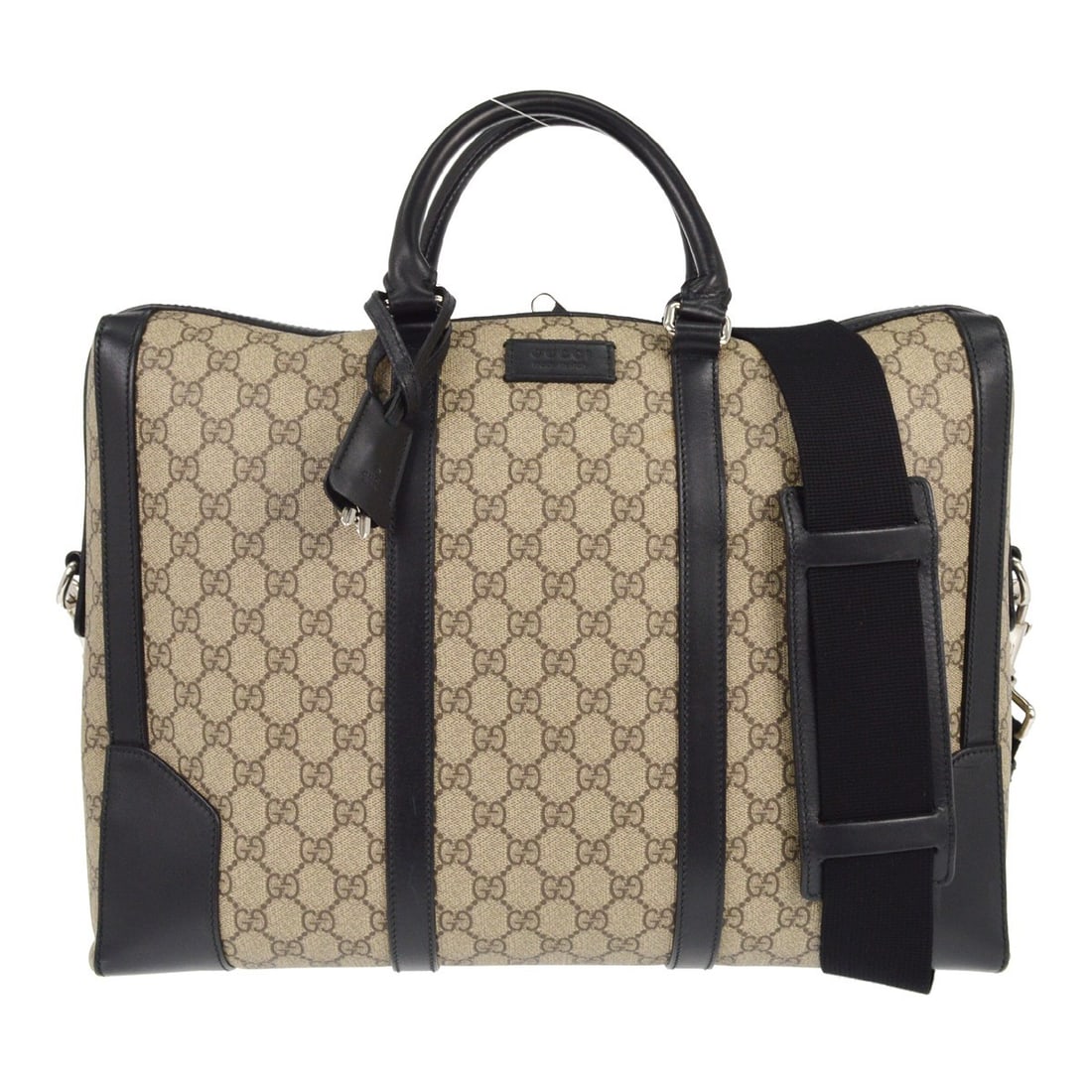 Gucci GG Supreme Large Black Top Handle Business Bag 406384 525040 (1 of 8)