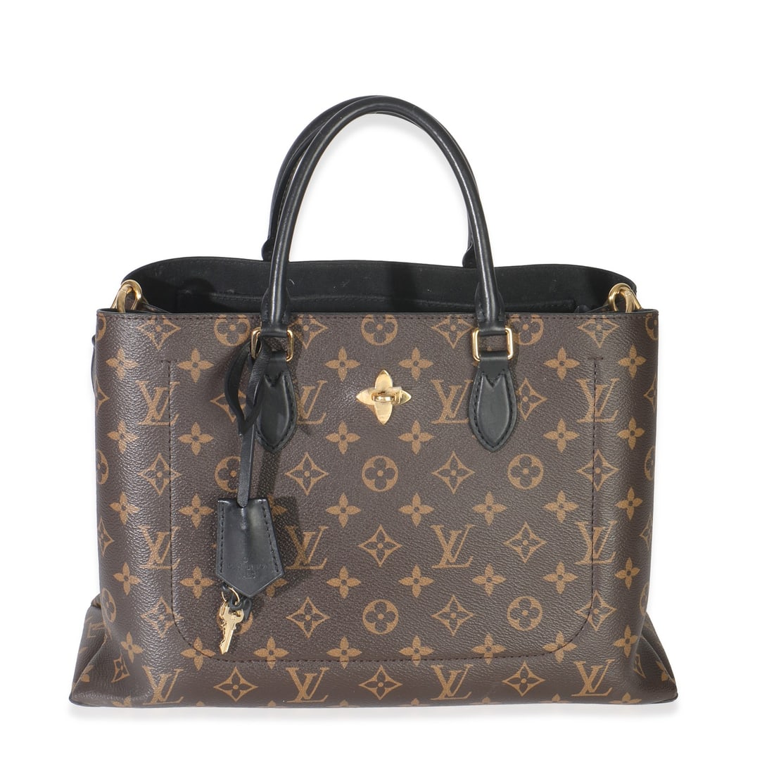 Louis Vuitton Flower Tote Brown Canvas Bag with Removable Straps and Accessories (1 of 1)