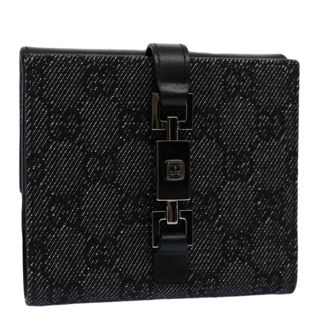 GUCCI GG Canvas Jackie Wallet Black 5474 Auth Made in Italy (1 of 18)