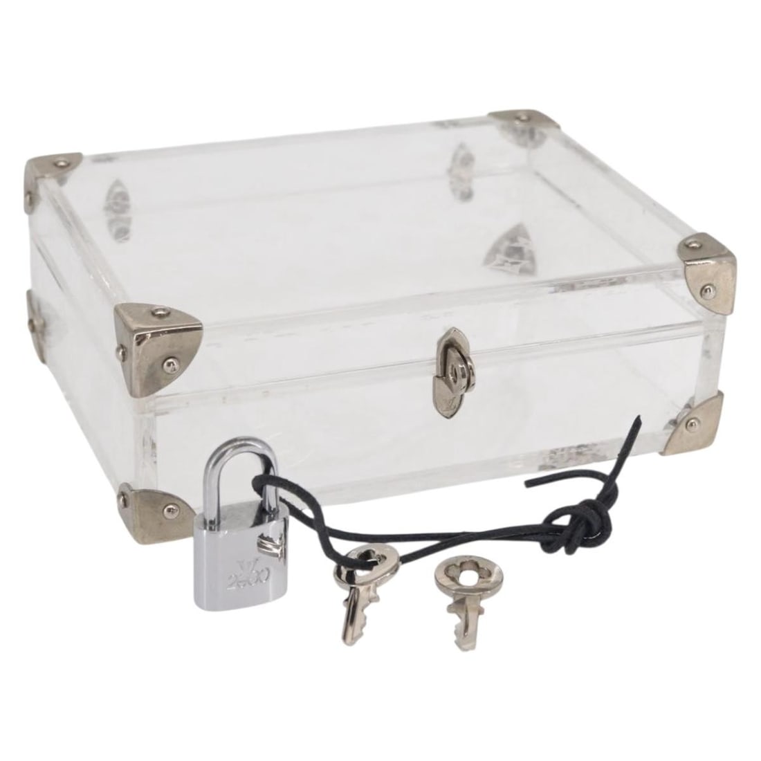 Louis Vuitton Love Message Mini Trunk Clear Plastic Accessory Case M99079: Louis Vuitton Love Message Mini Trunk Clear Plastic Accessory Case M99079 This is a Louis Vuitton Monogram Love Message Mini Trunk accessory case crafted from clear plastic. The case features a compac