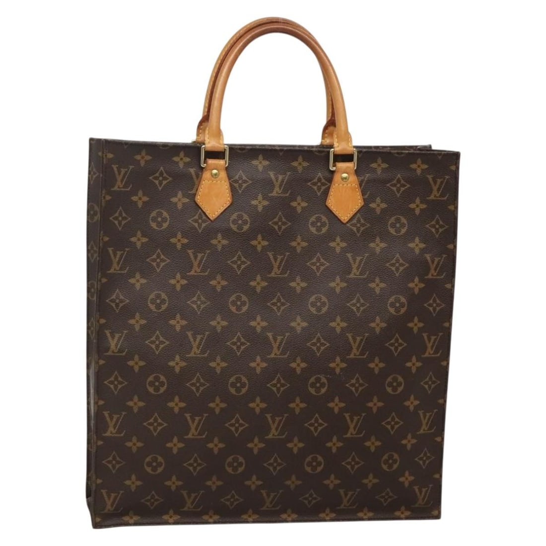 Authentic LOUIS VUITTON Monogram Sac Plat Hand Bag M51140 France: Authentic LOUIS VUITTON Monogram Sac Plat Hand Bag M51140 France This exquisite LOUIS VUITTON Monogram Sac Plat Hand Bag (Model M51140) exemplifies luxury and style. Crafted from premium Monogram Canv