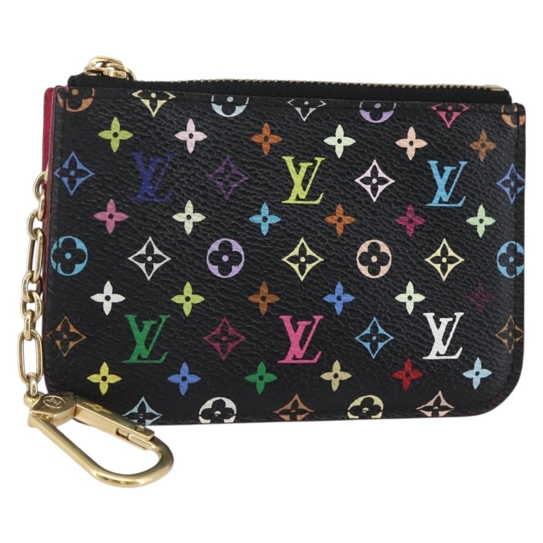 Louis Vuitton Multicolor Pochette Cles NM Coin Purse Black M60279 Authentic (1 of 18)