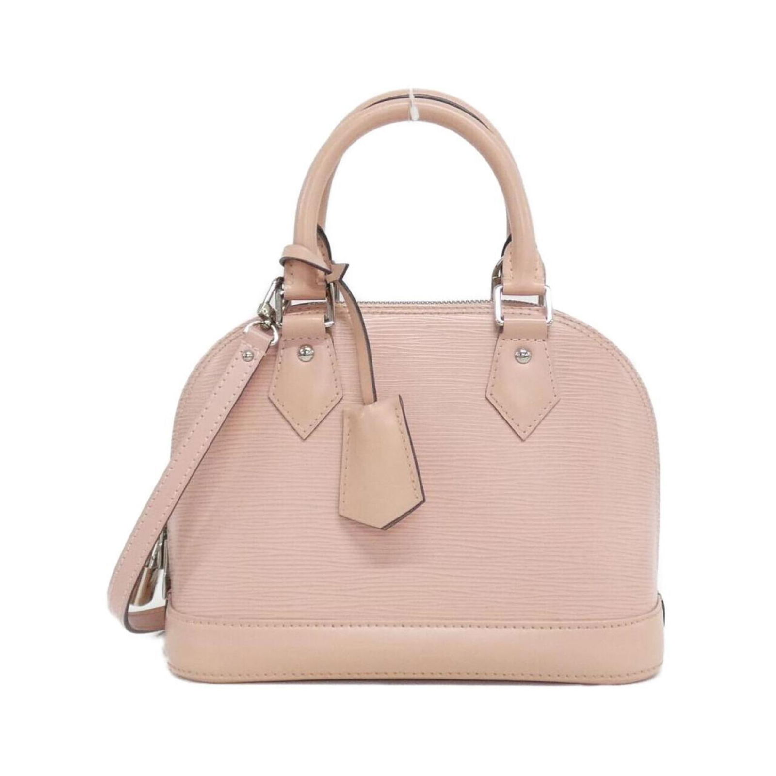 Pink Leather Louis Vuitton Alma BB Handbag from France (1 of 1)