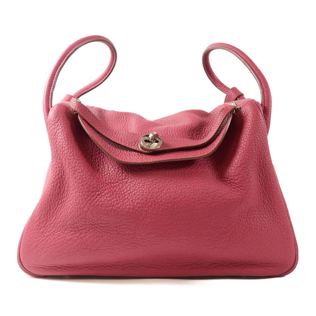 HERMES Lindy 34 2Way Shoulder Bag Red Clemence Leather (1 of 13)