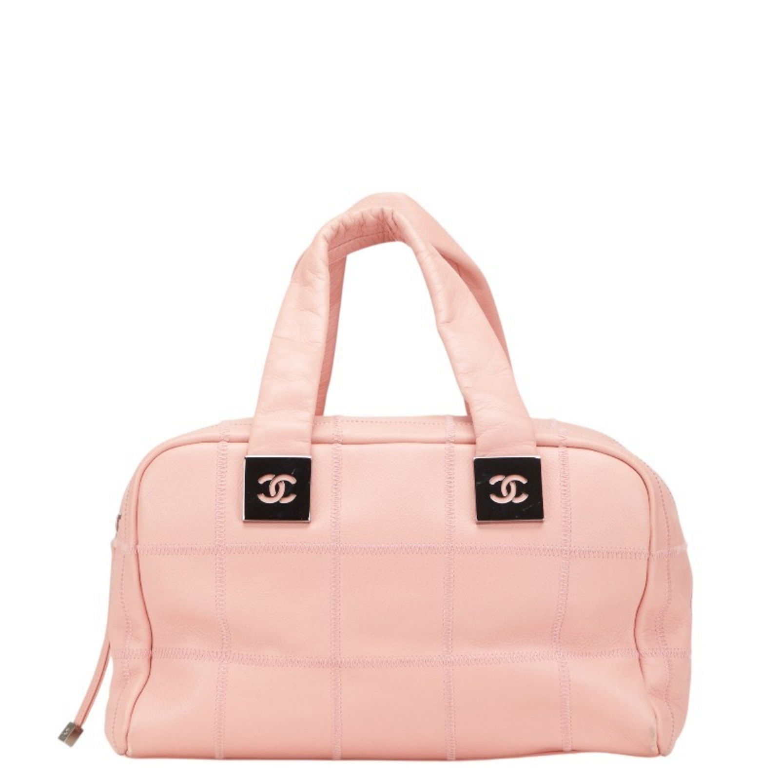 Pink Chanel Chocolate Bar Leather Handbag from Italy (1 of 1)