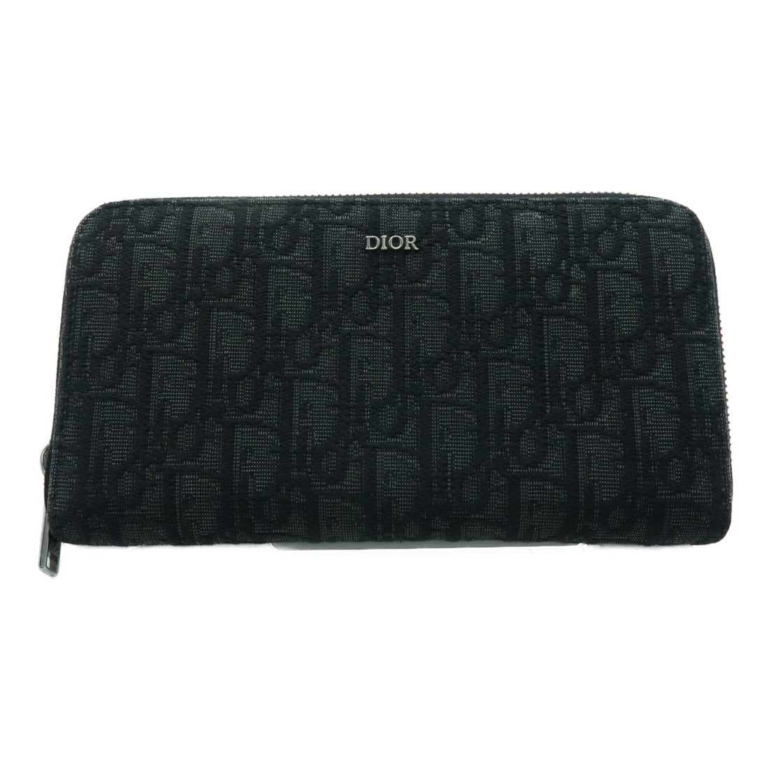 Christian Dior Black Canvas Round Long Wallet Made in France (1 of 11)