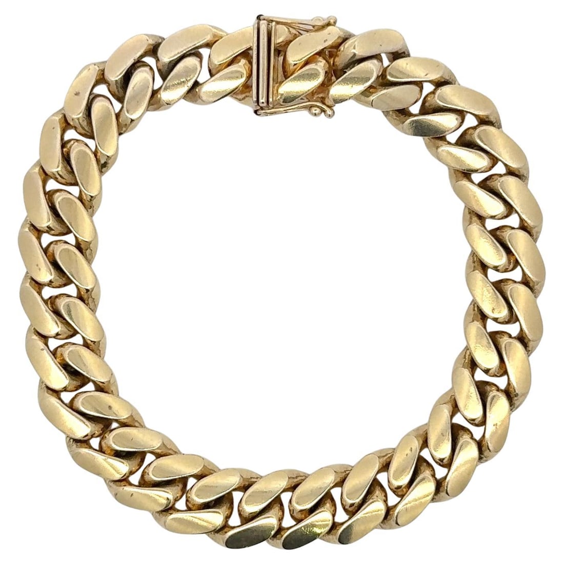 Harbor Diamonds 14K Yellow Gold Gents Cuban Link Bracelet 61.3g 8.13in: Harbor Diamonds 14K Yellow Gold Gents Cuban Link Bracelet 61.3g 8.13in This stylish gents Cuban link bracelet is crafted from 14 karat yellow gold, showcasing a contemporary design. Weighing 61.3 gram