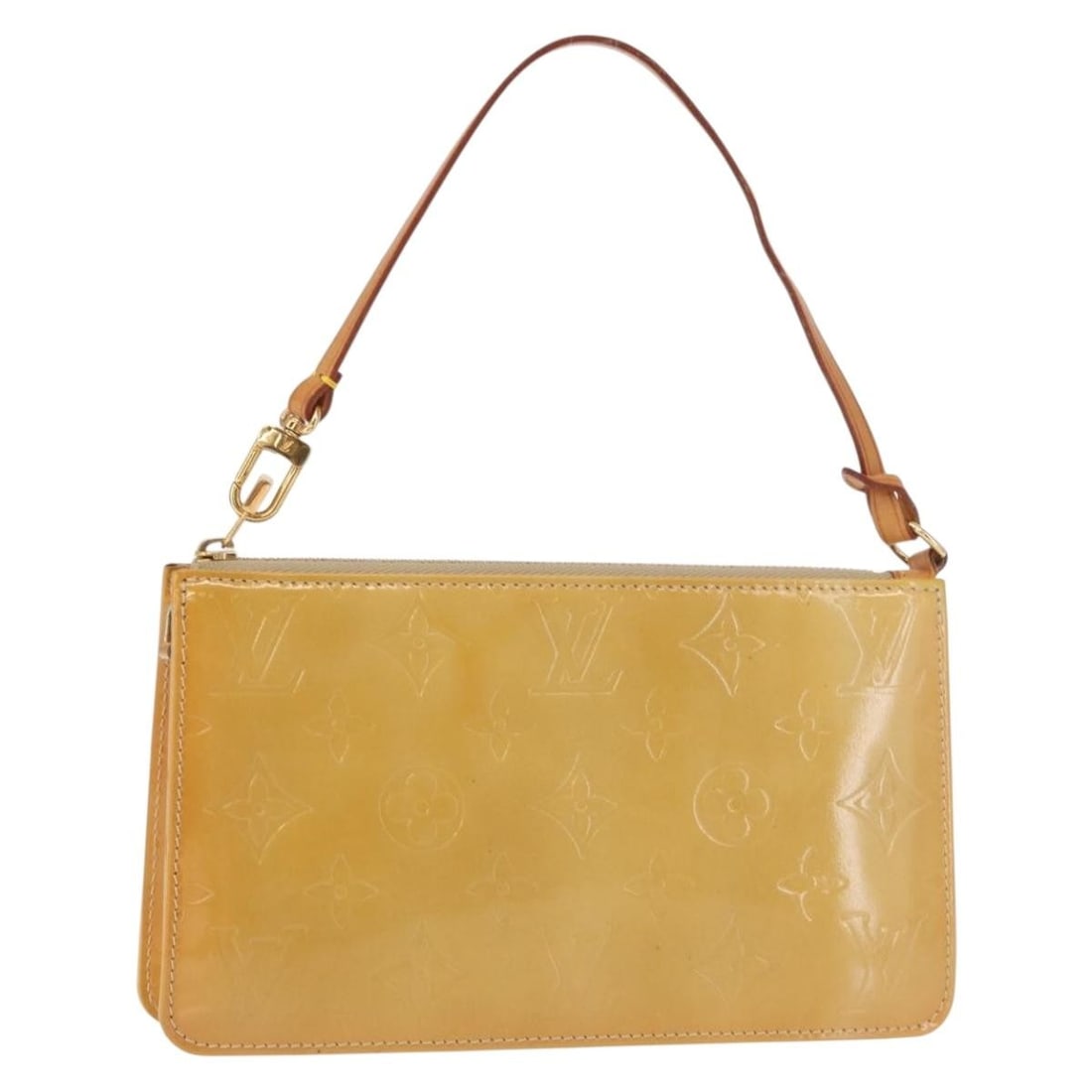 Louis Vuitton Lexington Beige Vernis Patent Leather Accessory Pouch M91010: Louis Vuitton Lexington Beige Vernis Patent Leather Accessory Pouch M91010 This Louis Vuitton Monogram Vernis Lexington accessory pouch is crafted from beige patent leather and features a compact, ele