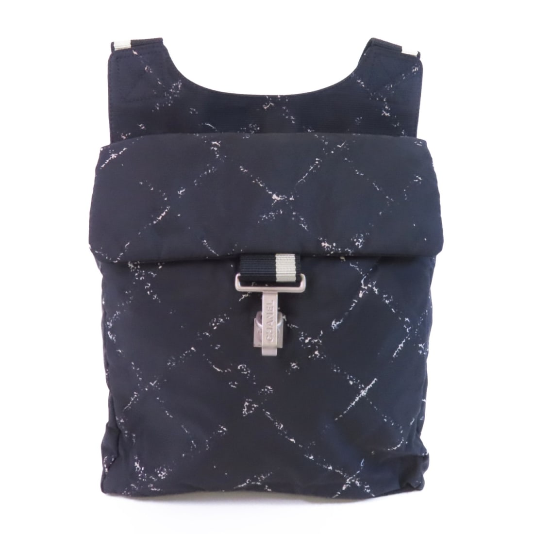 Chanel Travel Line Black Nylon Backpack with Silver Tone CC Hardware (1 of 18)