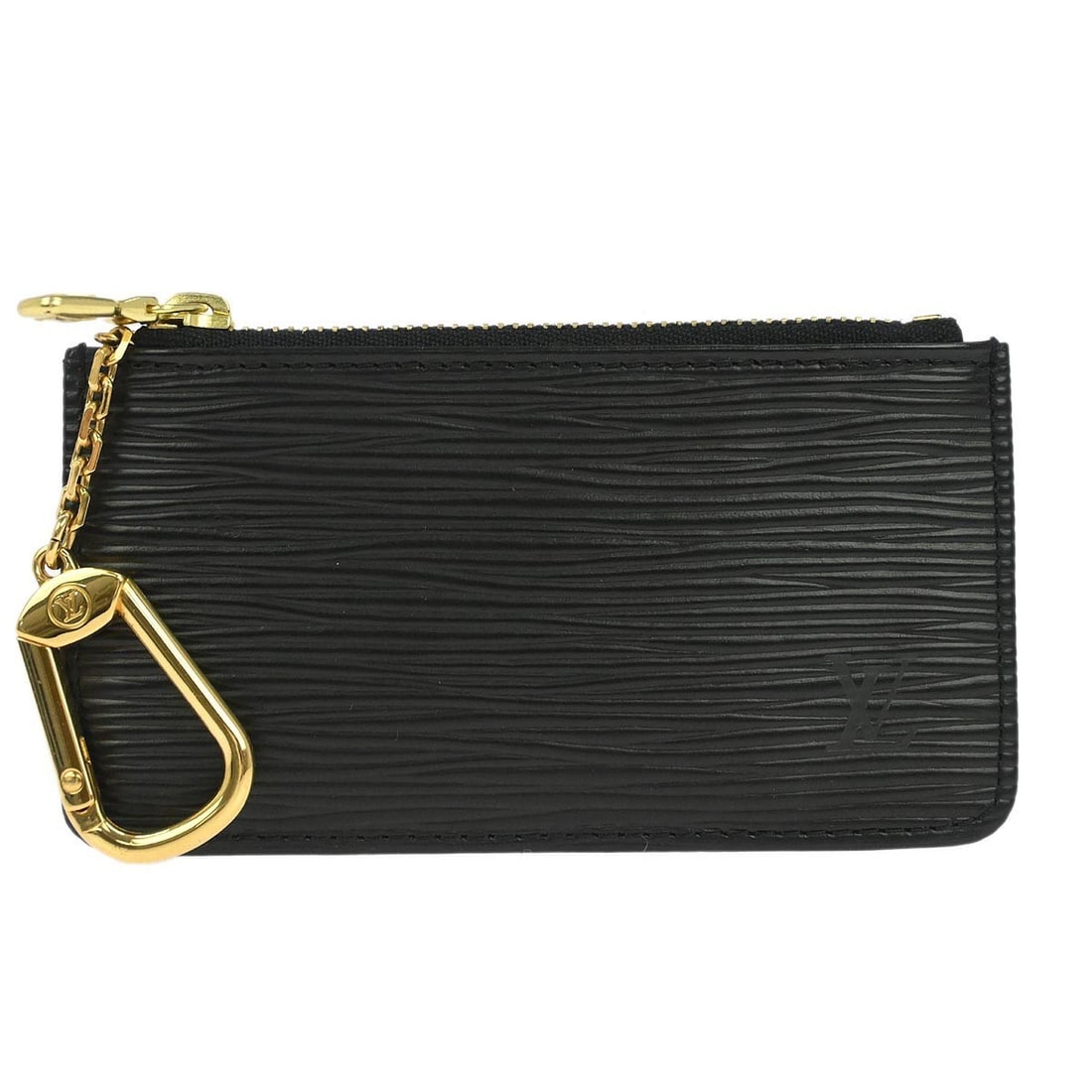 Black Epi Leather Pochette Cles Coin Purse by Louis Vuitton M63802 (1 of 7)