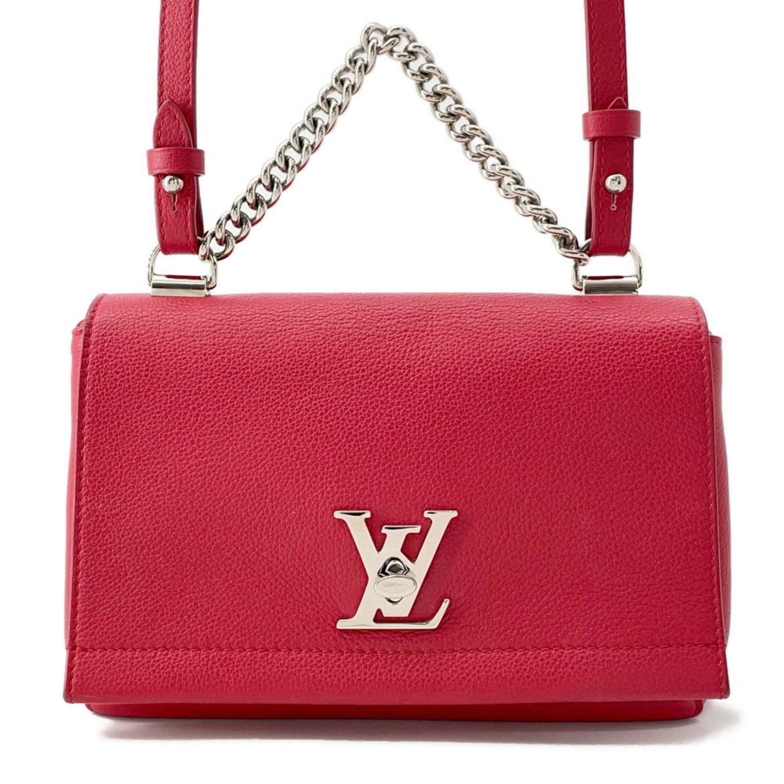 Red Leather LockMe II BB Shoulder Bag by Louis Vuitton (1 of 1)