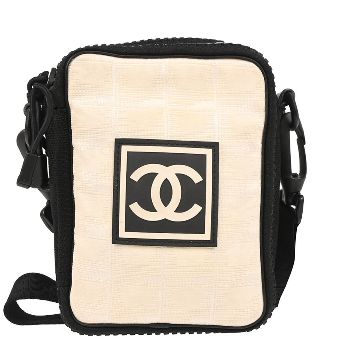 Chanel Beige Nylon Shoulder Bag Travel Sport Line (1 of 11)