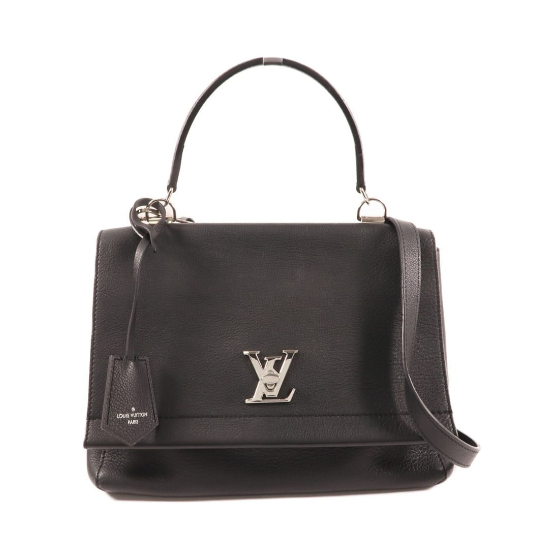 Louis Vuitton Lock Me II Black Calfskin 2 Way Shoulder Handbag M50250 (1 of 17)