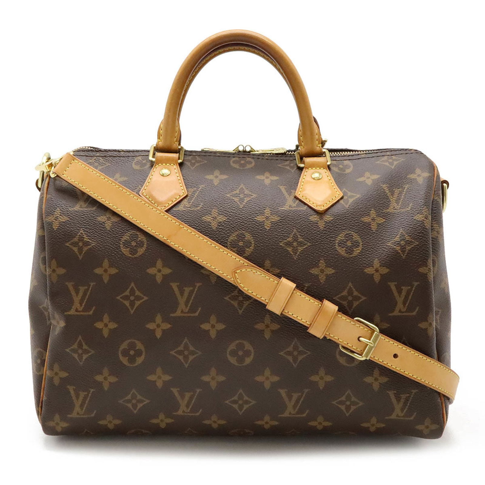 Brown Canvas Louis Vuitton Speedy Bandouliere 30 Handbag France: Brown Canvas Louis Vuitton Speedy Bandouliere 30 Handbag France The Louis Vuitton Speedy Bandouliere 30 is a versatile unisex handbag crafted from signature brown canvas. It features a spacious interi