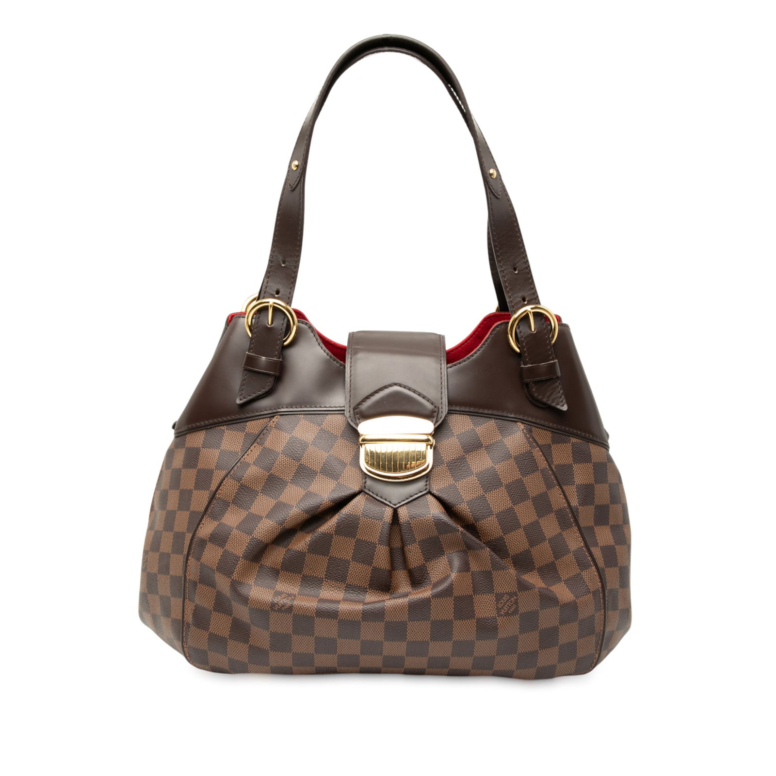 Louis Vuitton Damier Ebene Sistina GM Brown Bag: Louis Vuitton Damier Ebene Sistina GM Brown Bag The Louis Vuitton Damier Ebene Sistina GM is a stylish and versatile bag crafted from damier ebene canvas with leather trim. It features adjustable flat