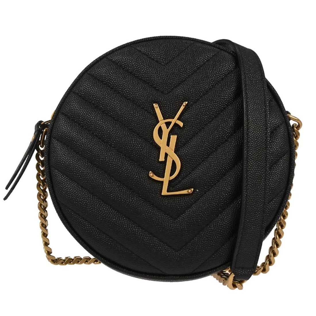 Saint Laurent Vinyle Small Black Leather Shoulder Bag PMR-610436-1019 (1 of 10)