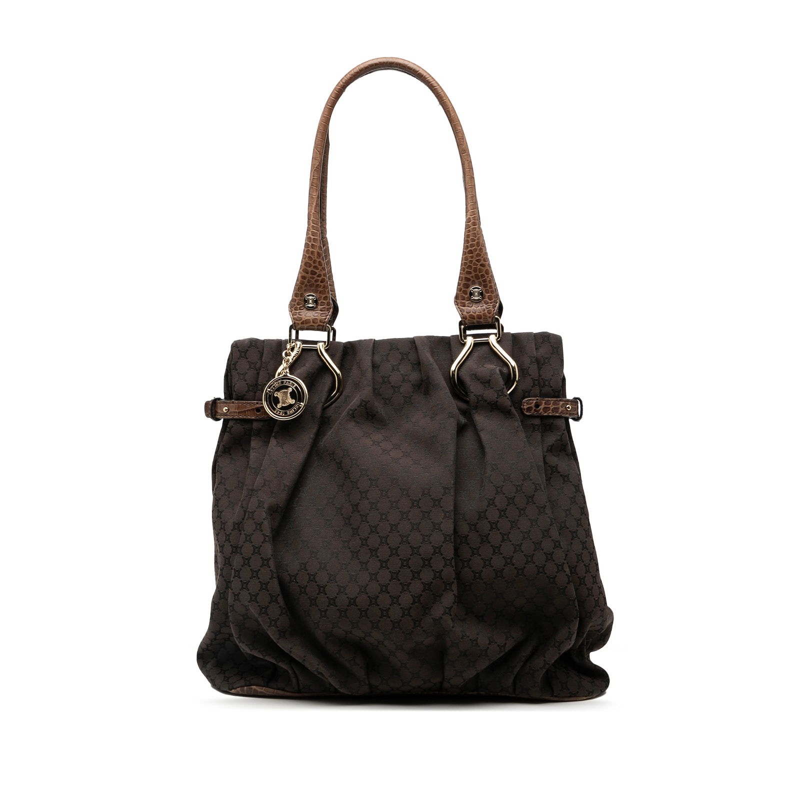 Celine Macadam Vertical Tote with Embossed Leather Trim and Handles (1 of 8)