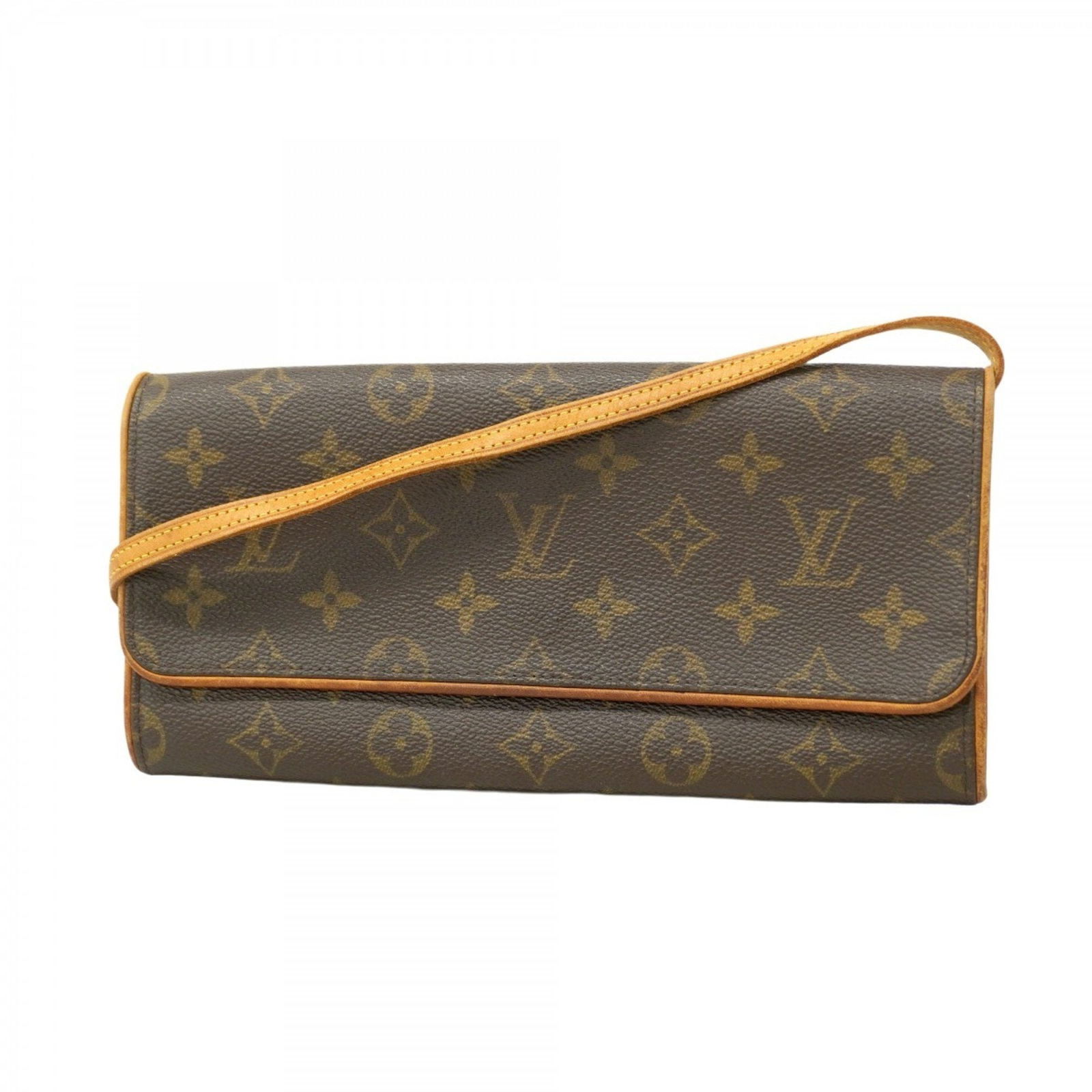 Louis Vuitton Twin GM Pochette Brown Canvas Shoulder Bag (1 of 1)