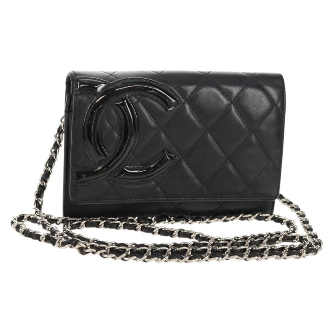 Black Leather Cambon Line Shoulder Bag with Chain by CHANEL (1 of 18)