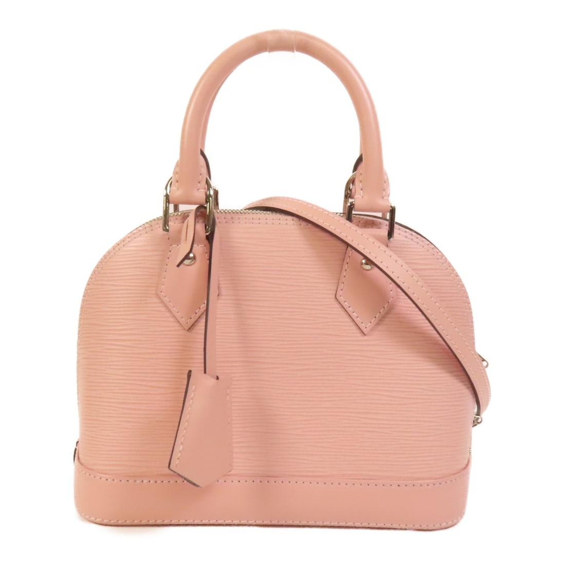 LOUIS VUITTON Alma BB 2 Way Shoulder Bag Epi Pink M41327: LOUIS VUITTON Alma BB 2 Way Shoulder Bag Epi Pink M41327 This Louis Vuitton Alma BB 2 Way Shoulder Bag combines elegance and functionality, crafted from premium calfskin (cowhide) in a vibrant pink hu
