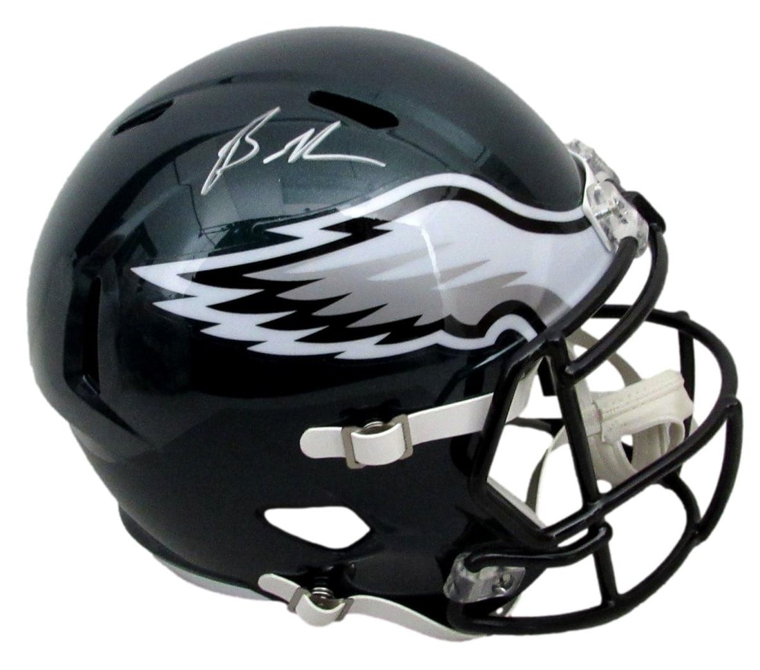 Brandon Graham Autographed Eagles Green Full Size Speed Helmet BAS: Brandon Graham Autographed Eagles Green Full Size Speed Helmet BAS This is an original, autographed green full-size speed replica football helmet signed by Brandon Graham of the Philadelphia Eagles. T