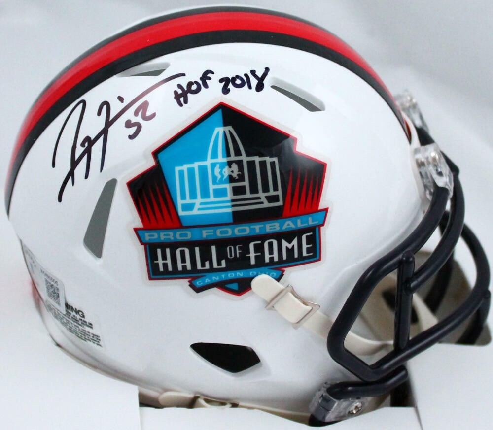 Ray Lewis Autographed NFL HOF Mini Helmet Beckett Certified: Ray Lewis Autographed NFL HOF Mini Helmet Beckett Certified This is an original Ray Lewis autographed NFL Hall of Fame Speed mini helmet. The helmet is signed by the legendary player, Ray Lewis, who i
