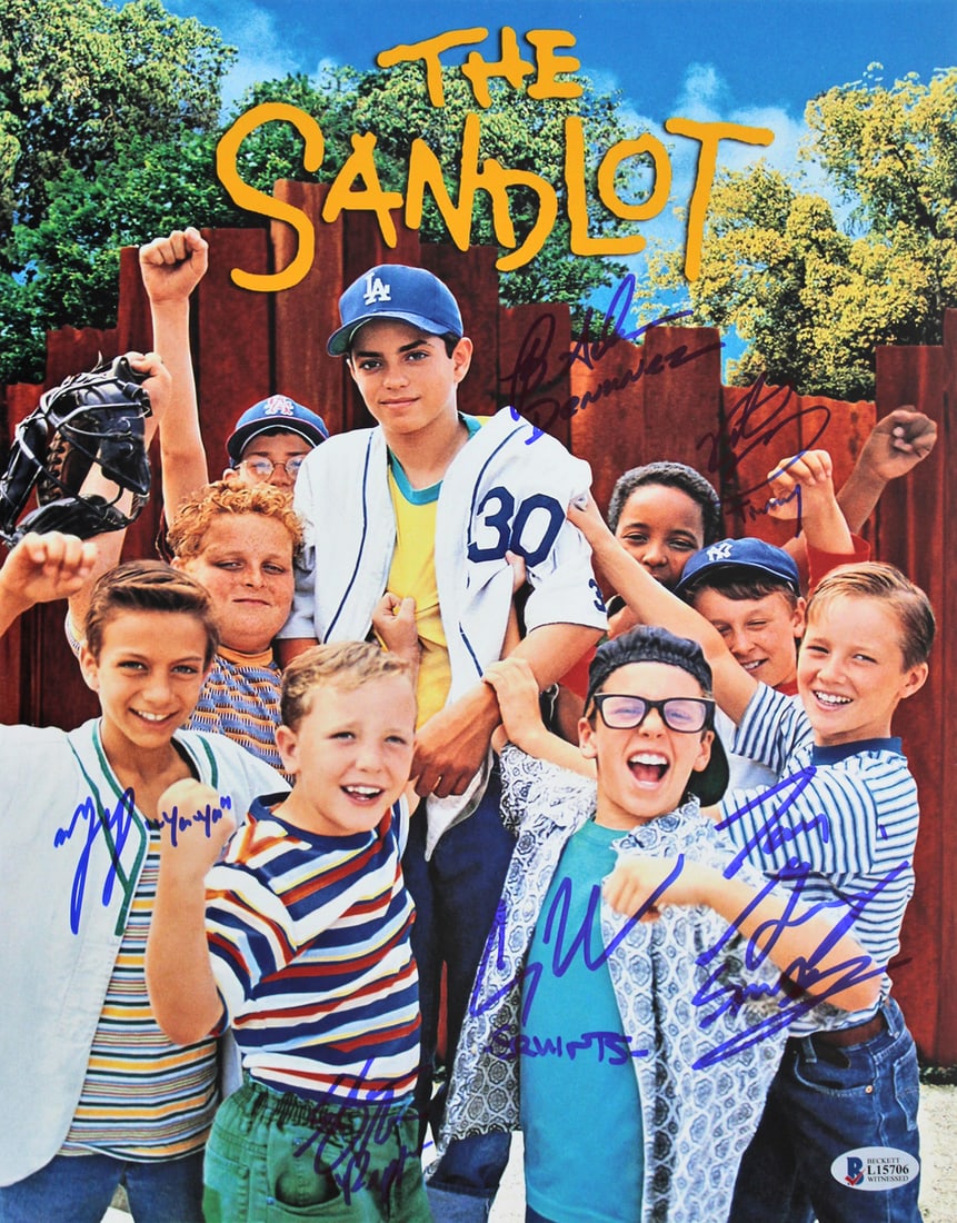 The Sandlot Signed 11x14 Photo by 6 Cast Members BAS Authenticated (1 of 3)