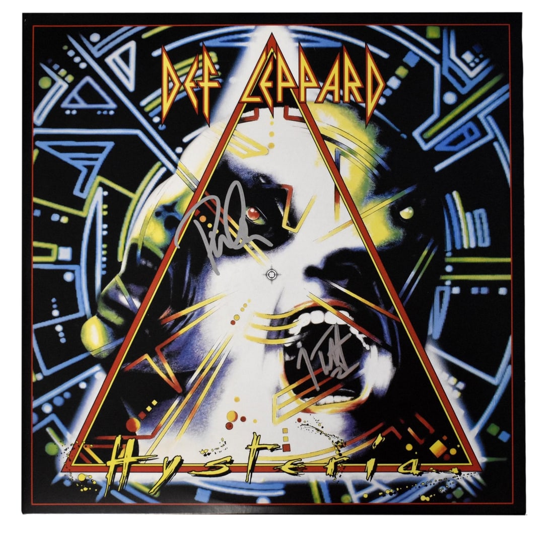 Def Leppard Hysteria Dual-Signed Album by Joe Elliott and Phil Collen JSA Certified (1 of 7)