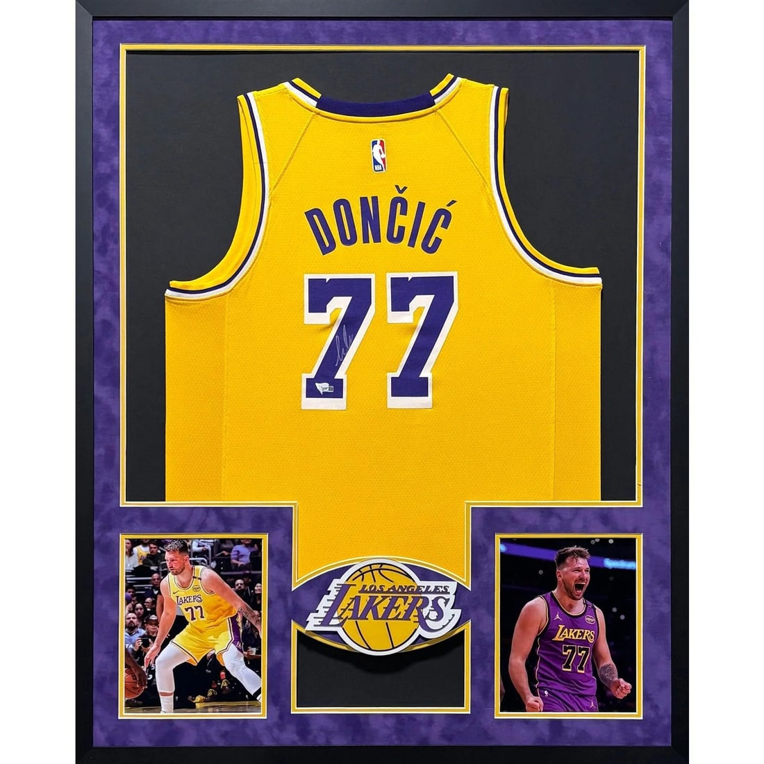 Luka Doncic Autographed Framed Jersey by Fanatics (1 of 2)