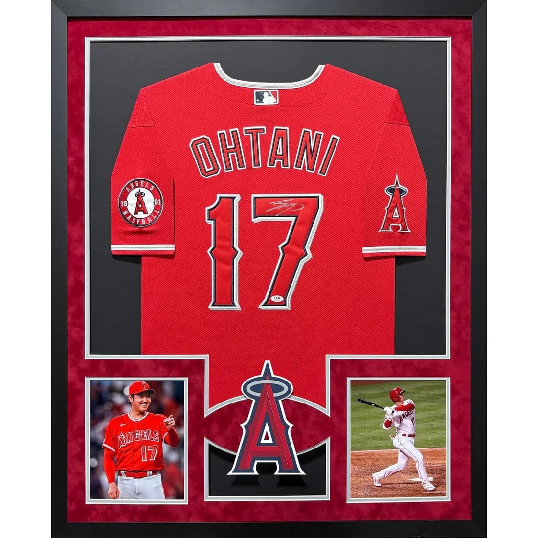 Shohei Ohtani Autographed Framed Jersey PSA/DNA Certified Los Angeles Angels (1 of 2)