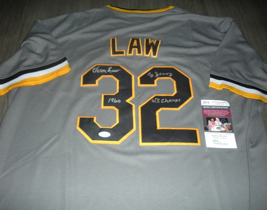 Vern Law Signed Mitchell & Ness Jersey with Beckett Authentication (1 of 2)