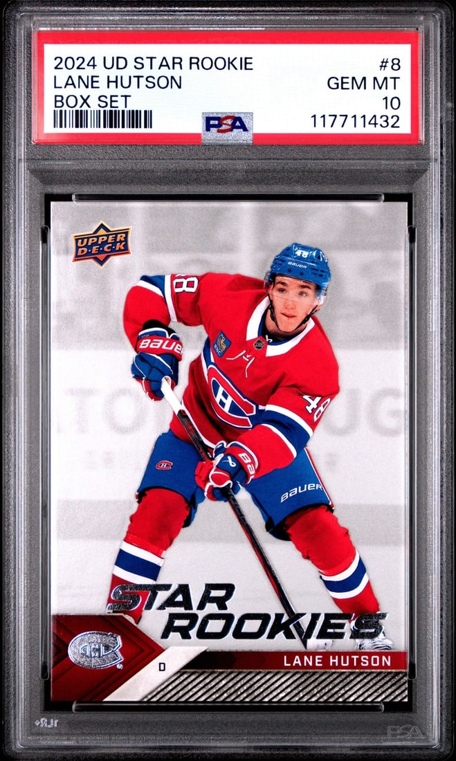 2024 UD Star Rookie Lane Hutson #8 PSA 10 Hockey Card Montreal Canadiens (1 of 2)