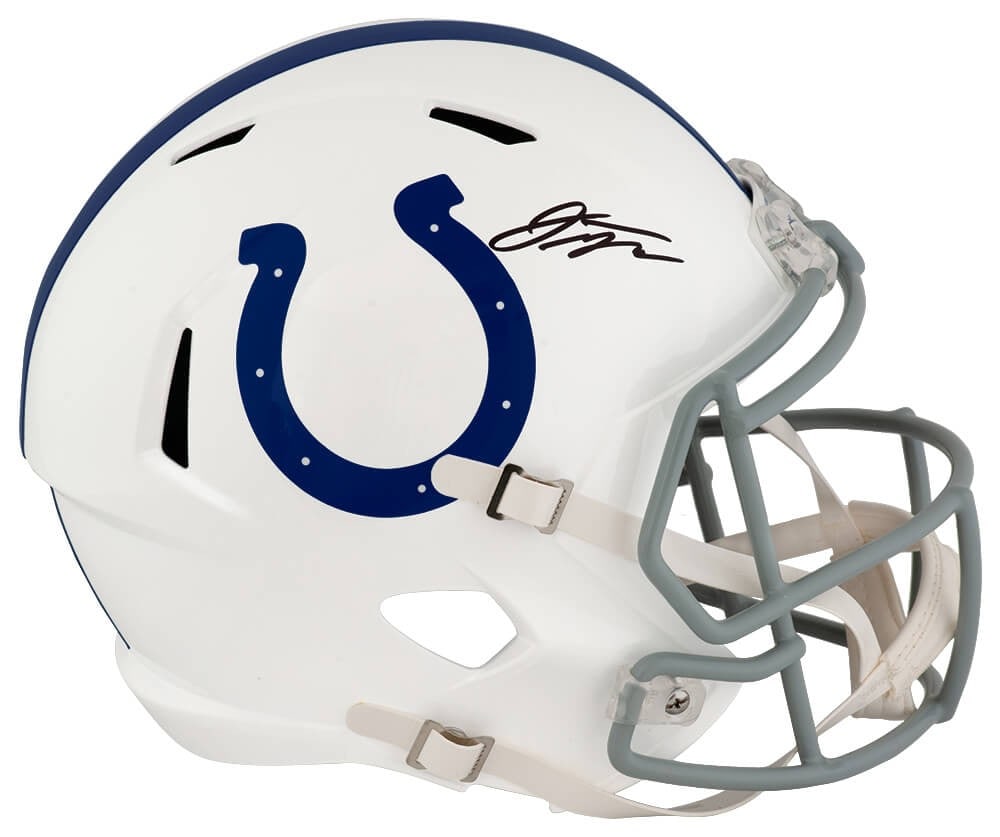 Indianapolis Colts Full Size Riddell Replica Helmet Autographed by Jonathan Taylor (1 of 1)