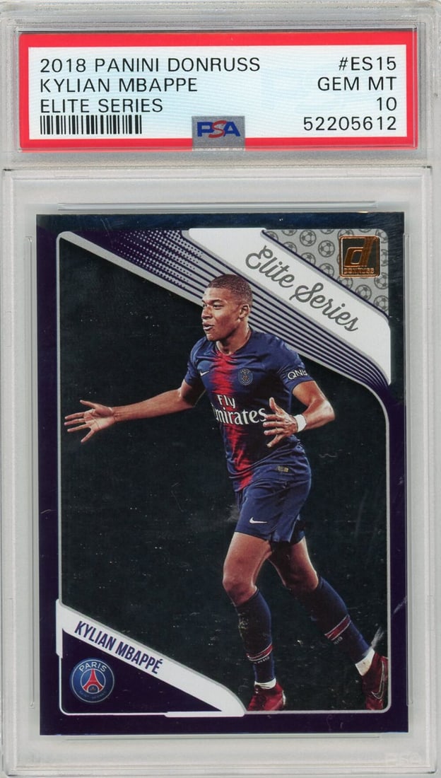 2018 Panini Donruss Kylian Mbappe #ES15 PSA 10 Elite Series Soccer Card (1 of 2)